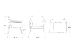 Accent Armchair in Burnt Orange