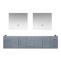 Dark Grey Double Bath Vanity 84 in. W x 22 in. D, and 36 in. LED Mirrors