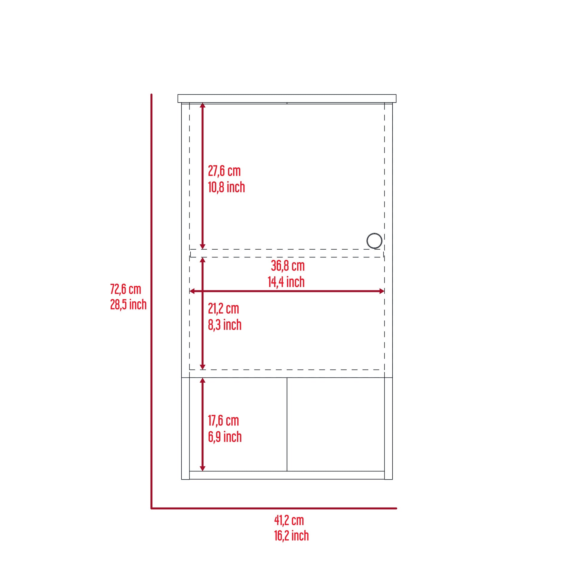 St. Angelo Medicine Cabinet, Two Internal Shelves, Single Door, One Shelf