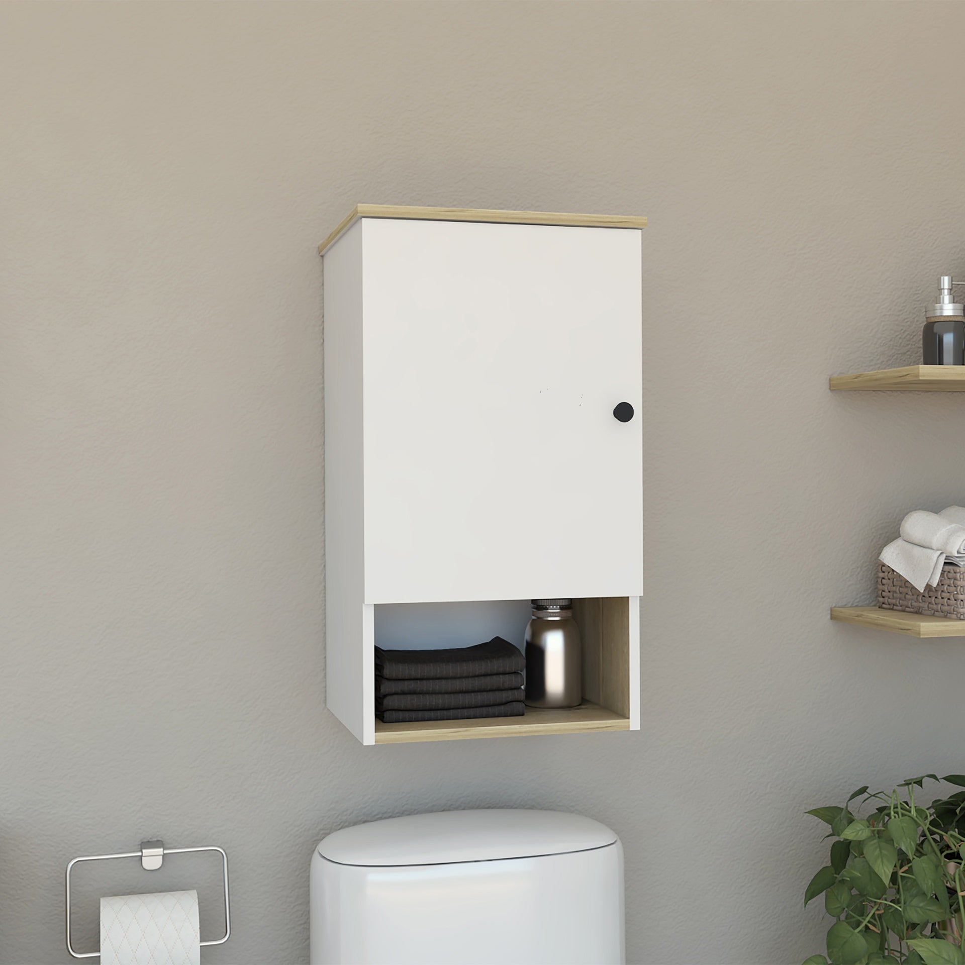 St. Angelo Medicine Cabinet, Two Internal Shelves, Single Door, One Shelf