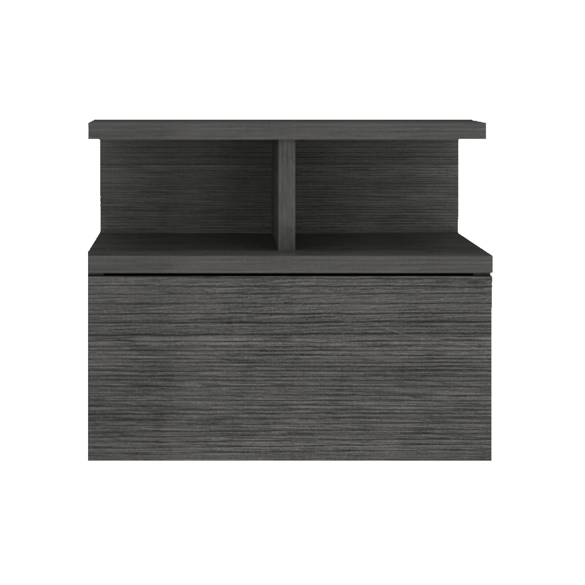 Adele Floating Nightstand with Drawer and Open Storage Shelves