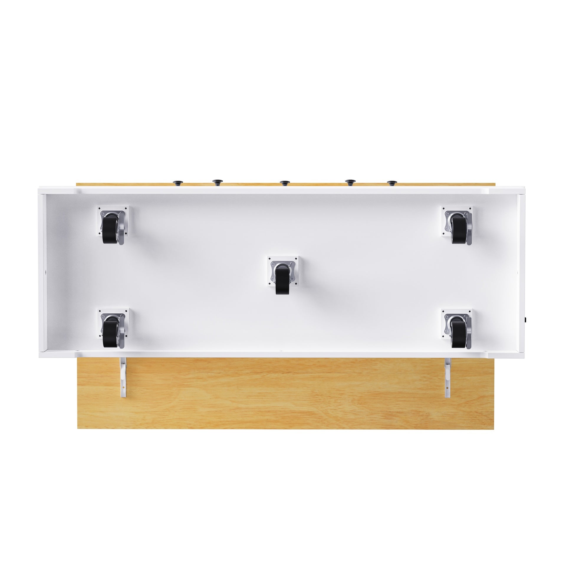 K&K 53inch Large Kitchen Island with 2 Bar Stools, Power Outlet,Door Internal Storage Rack, Kitchen Storage Cart on 5 Wheels with Drop Leaf, 5 Open Side Racks, 3 Drawers,White(Three Packages)