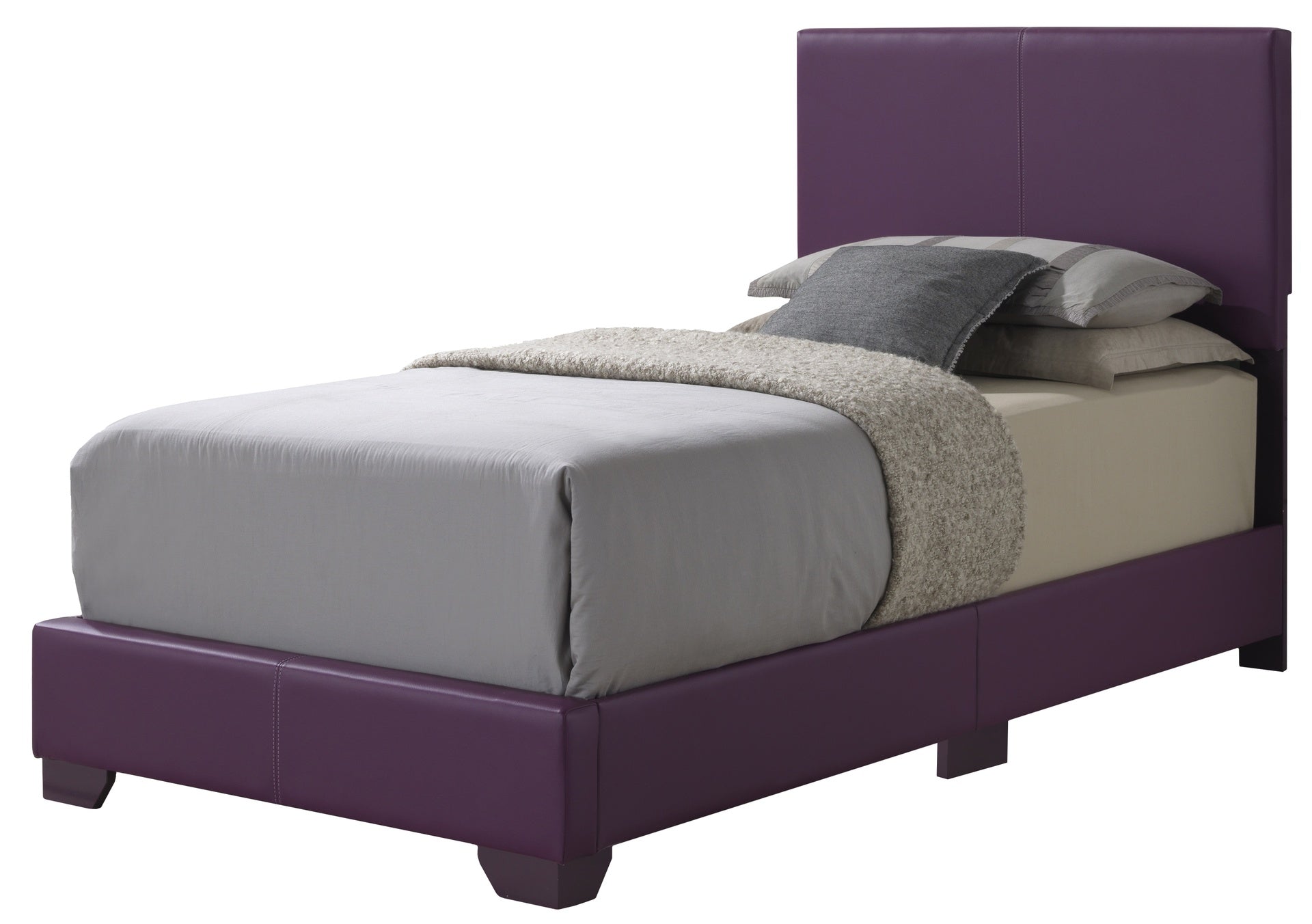 Stylish Twin Bed In Lively Purple Hue