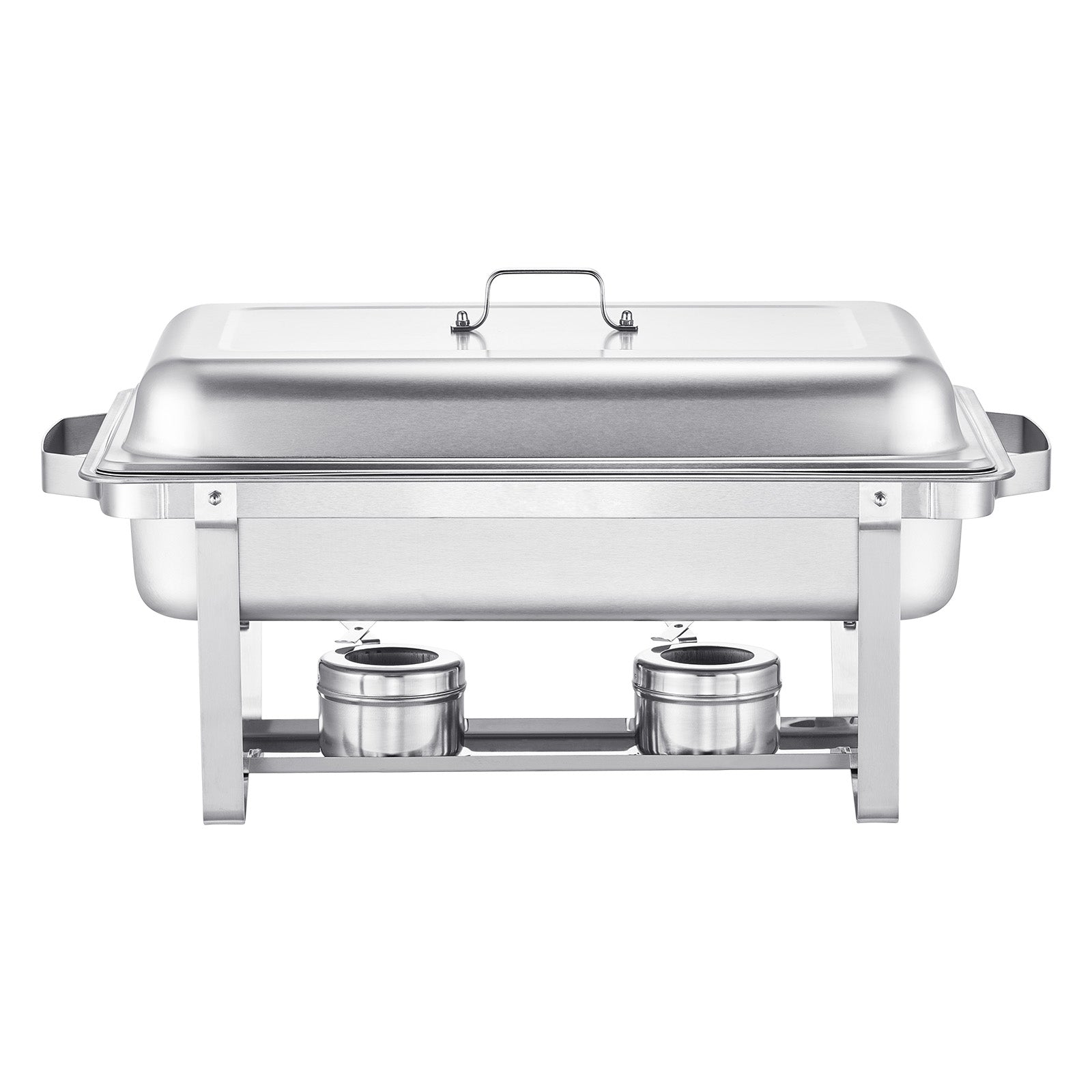 8 Qt 2 Pack Rectangle Chafing Dish Buffet Set Full Size Pan Stainless Steel