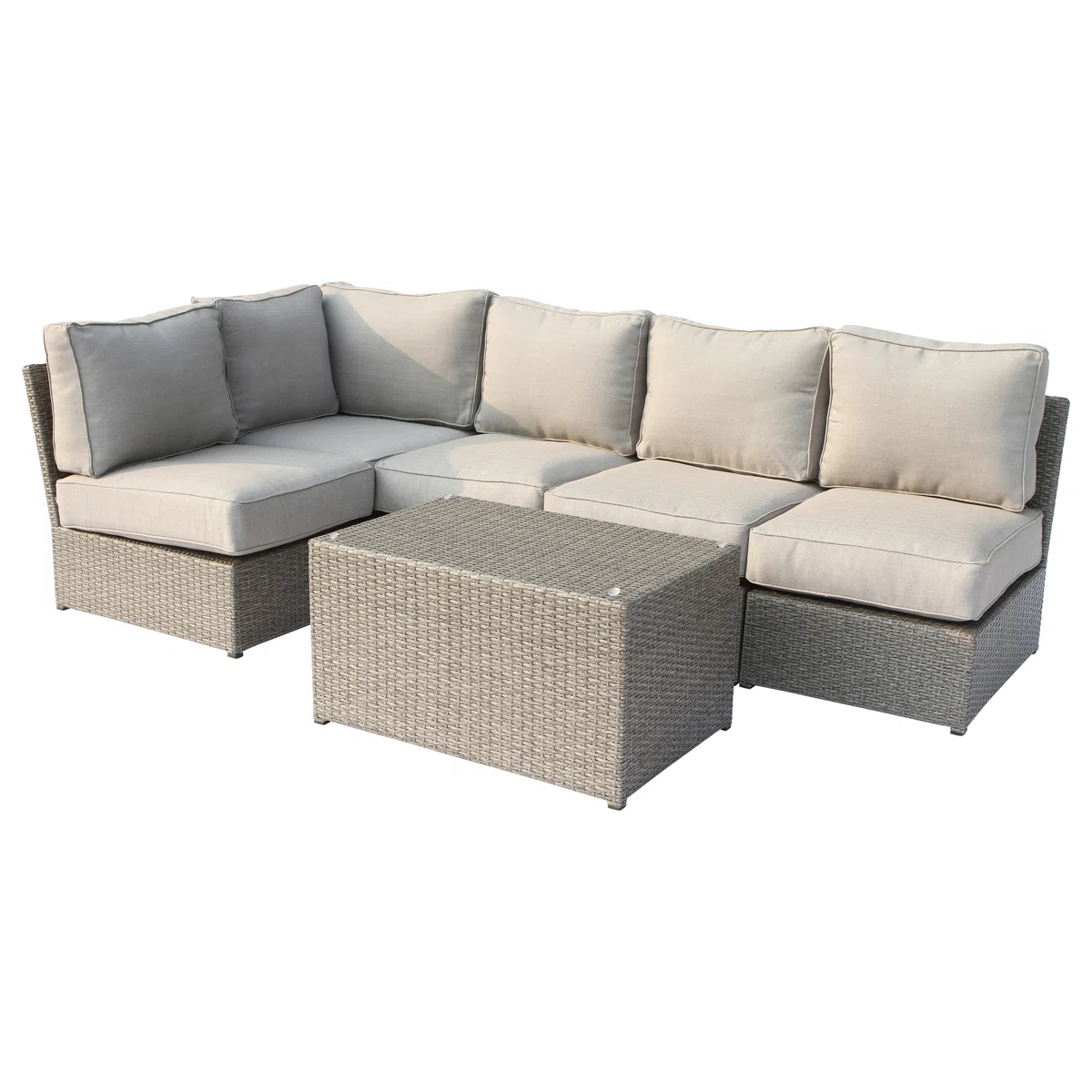 4-Person Patio Seating Set with Cushions – Fully Assembled, Quick Setup