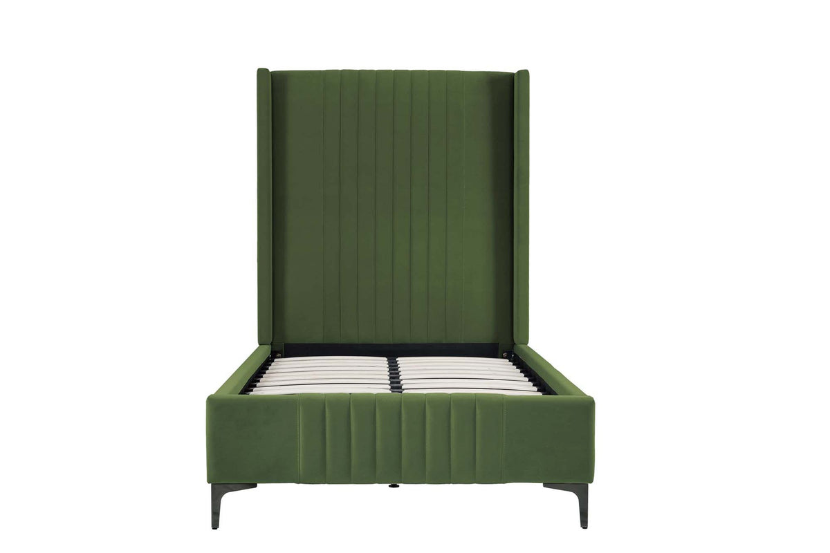 Twin Bed in Moss Green