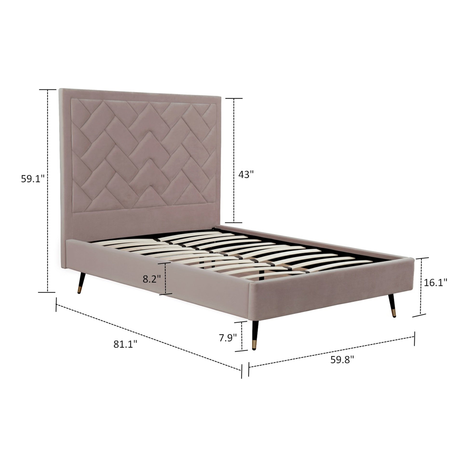 Full Bed in Blush
