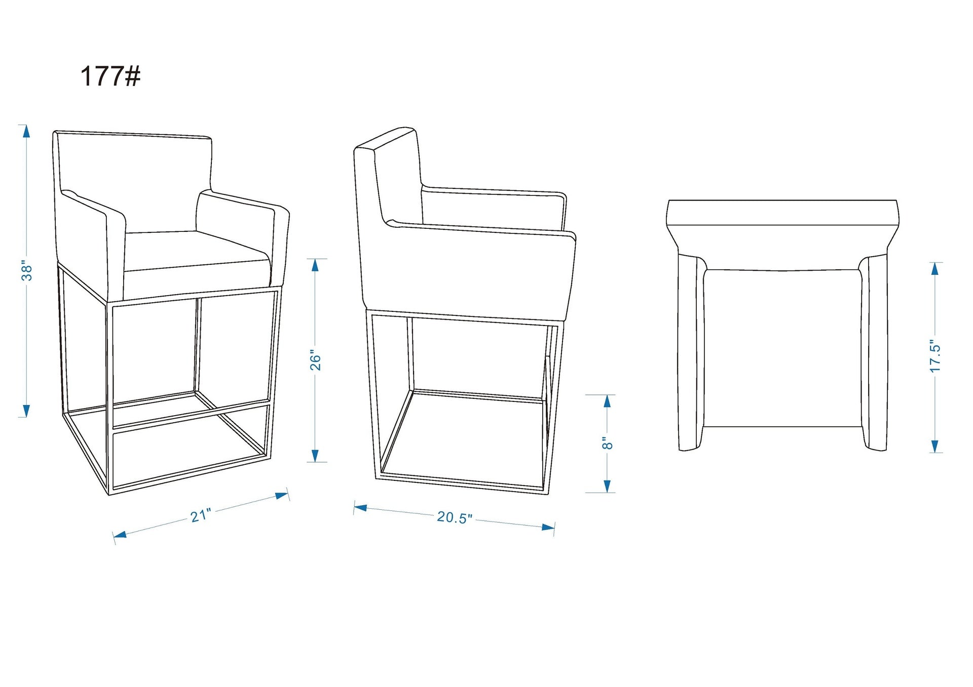 Counter Stool in Gray