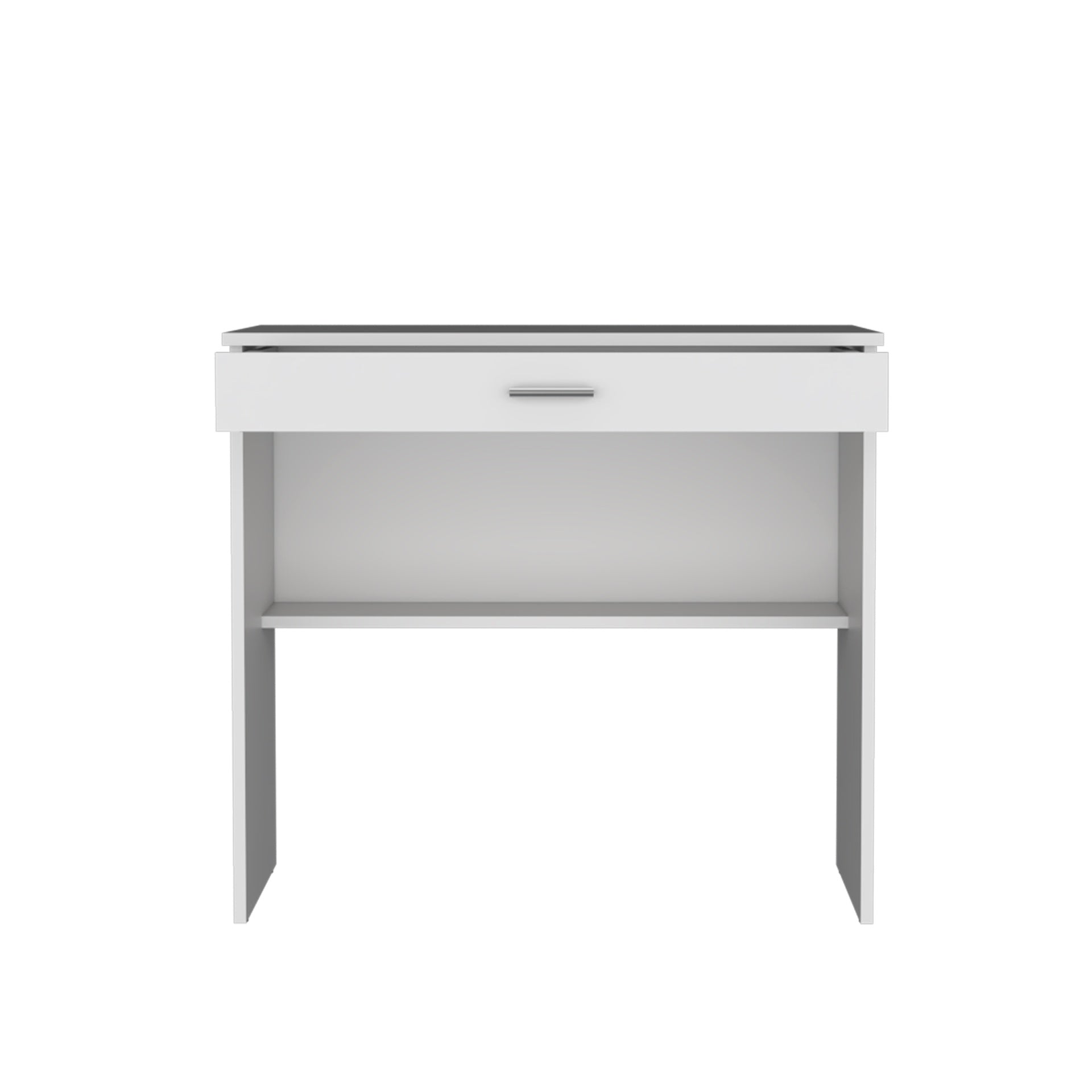 Montana Storage Desk, Spacious Stylish with Drawer and Shelf, White