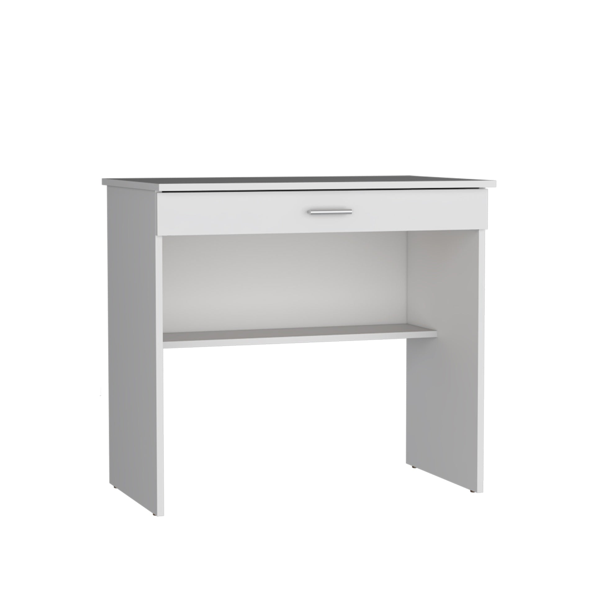 Montana Storage Desk, Spacious Stylish with Drawer and Shelf, White