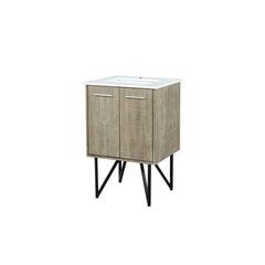 Rustic Acacia Bath Vanity 24 in. W x 20 in. D, with Cultured Marble Top