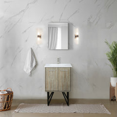 Rustic Acacia Bath Vanity 24 in. W x 20 in. D, with Cultured Marble Top