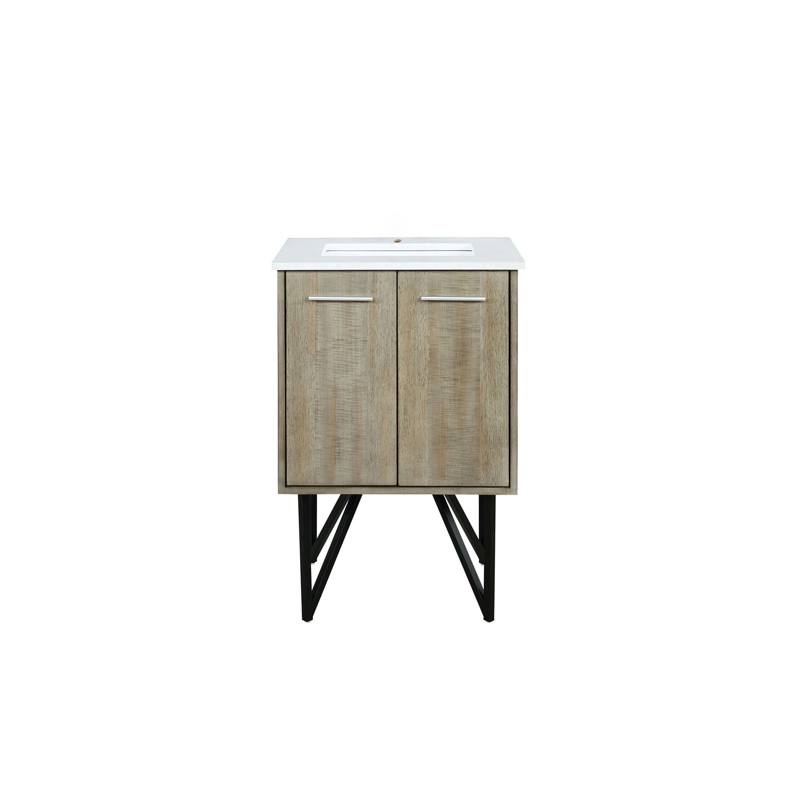 Rustic Acacia Bath Vanity 24 in. W x 20 in. D, with Cultured Marble Top