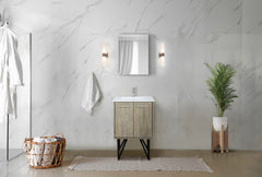 Rustic Acacia Bath Vanity 24 in. W x 20 in. D, with Cultured Marble Top