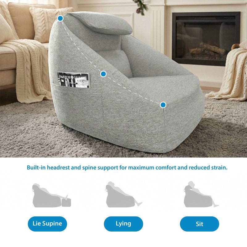One Size Cloud ergonomic couch,Ash Grey