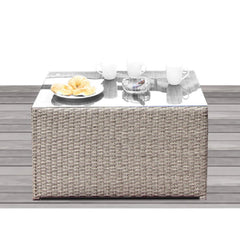 Fully Assembled All-Weather Wicker 2-Person Sectional Seating Group with Cushions