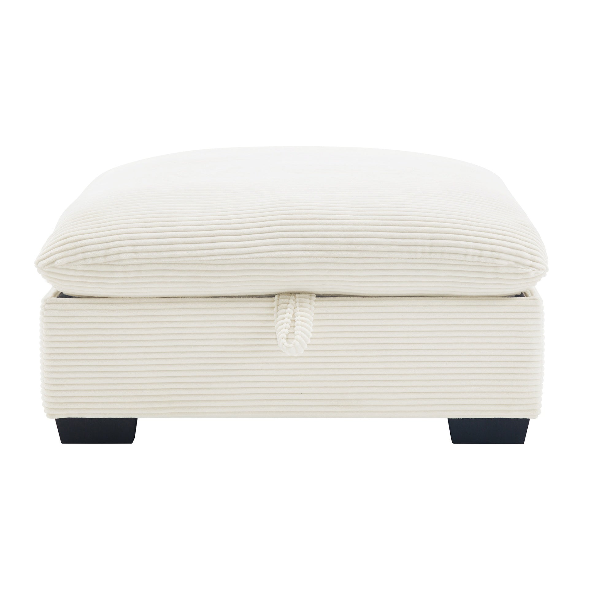 Corduroy Fabric Ottomans Footrest to Combine with 2 Seater Sofa, 3 Seater Sofa and 4 Seater Sofa, Beige Corduroy