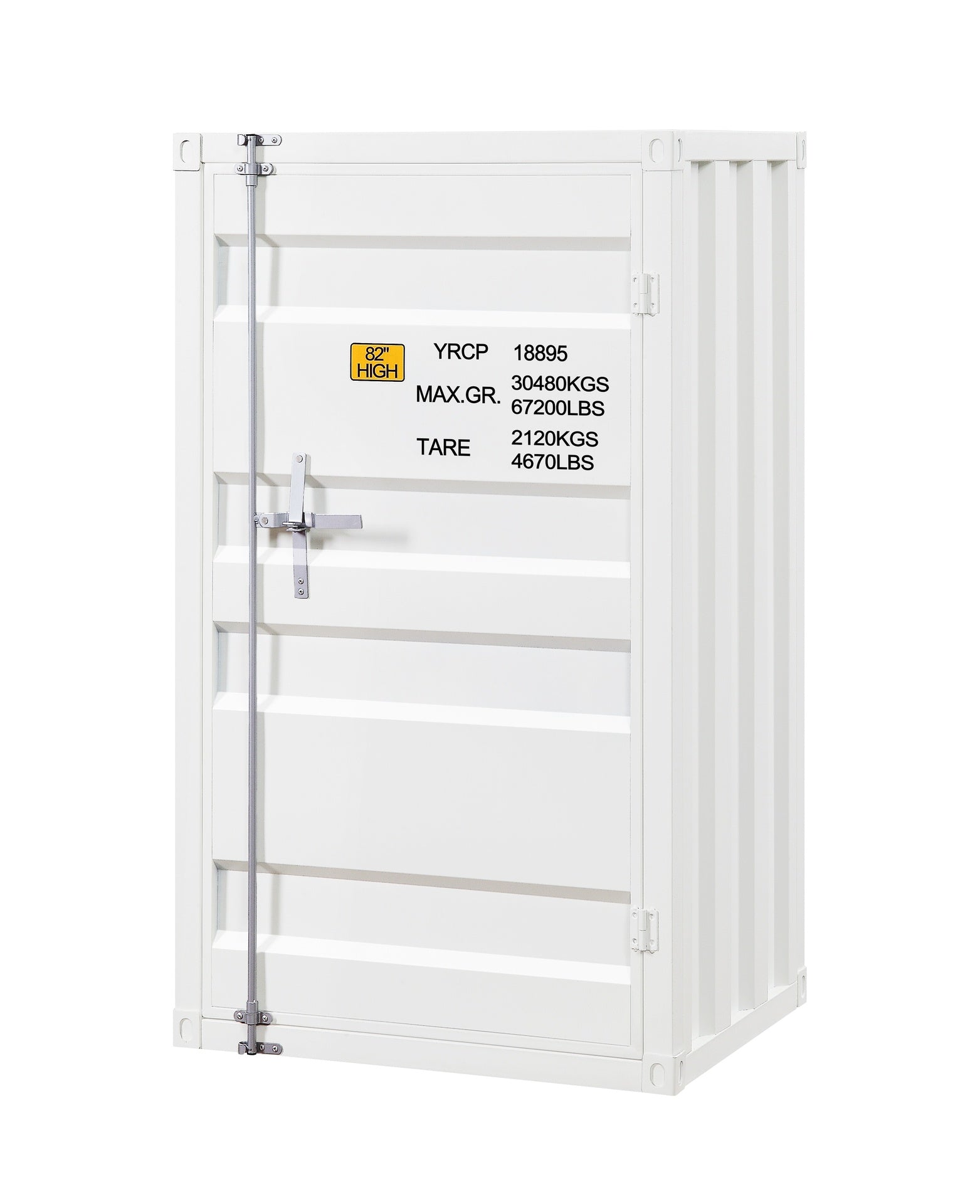 White 1-Door Chest with Container Lock