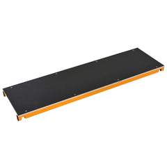 HOMCOM 4-Step Steel 4.6 x 2 x 6 ft. Scaffold 2 Wheels Free Moving for Indoor & Outdoor Decoration Anti-Skid, 440 Pound Capacity