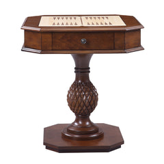 Cherry Game Table with Pedestal Base