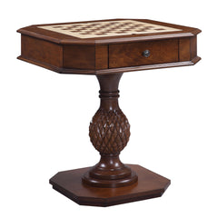 Cherry Game Table with Pedestal Base