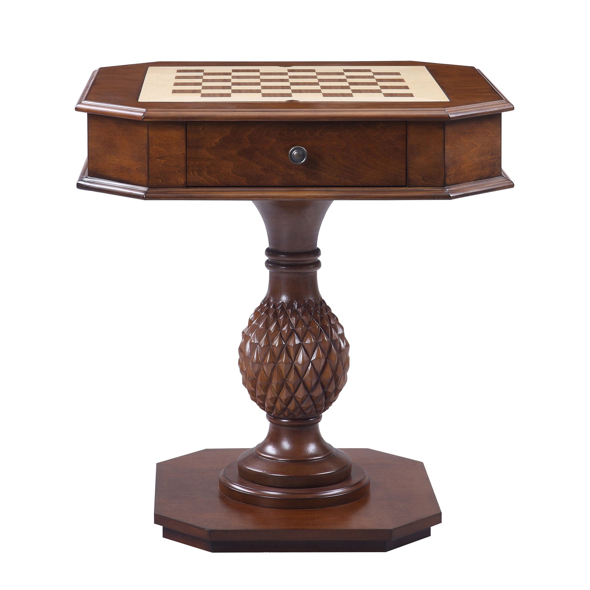 Cherry Game Table with Pedestal Base