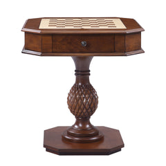 Cherry Game Table with Pedestal Base