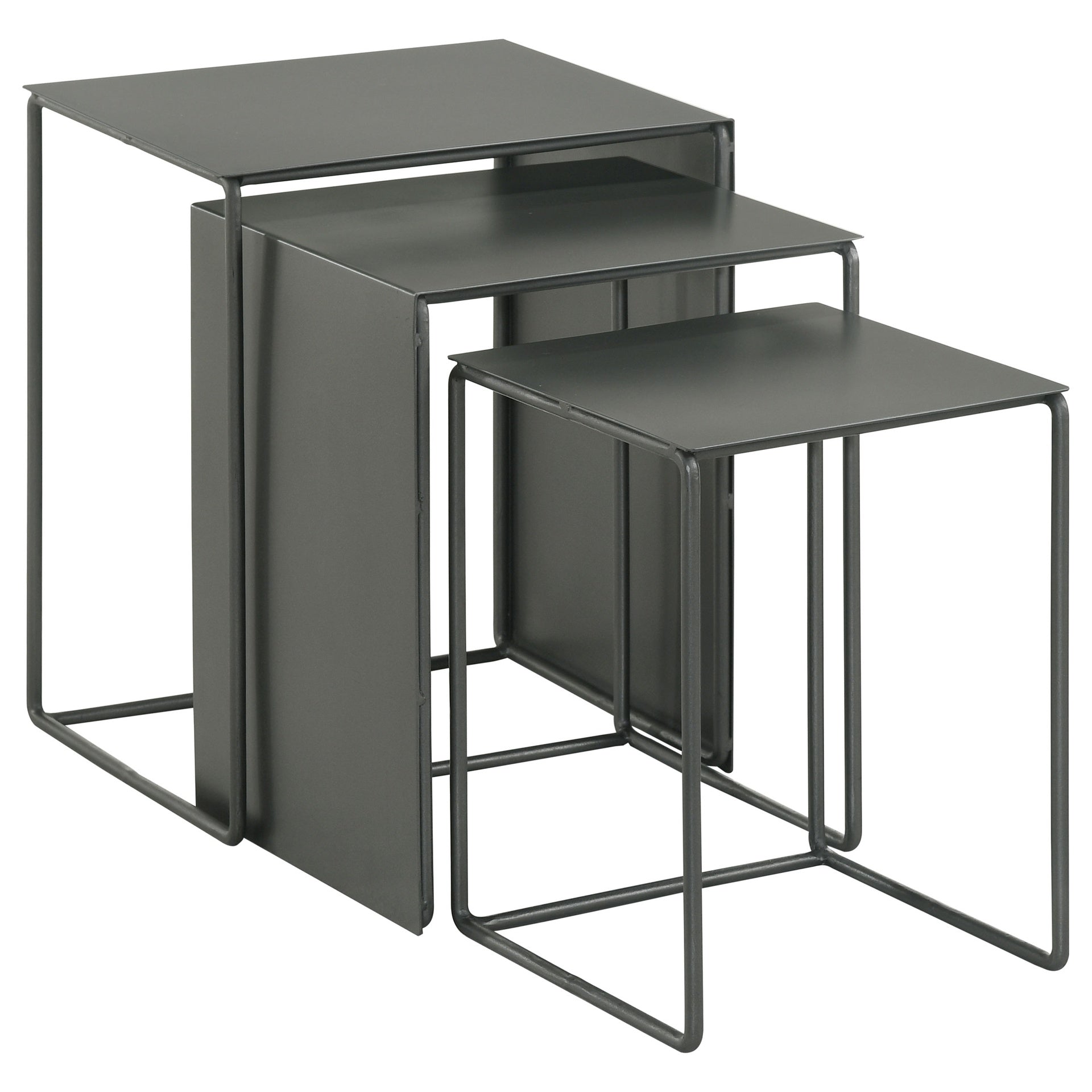 Vestal Grey 3-piece Rectangular Metal Table Set
