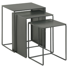 Vestal Grey 3-piece Rectangular Metal Table Set
