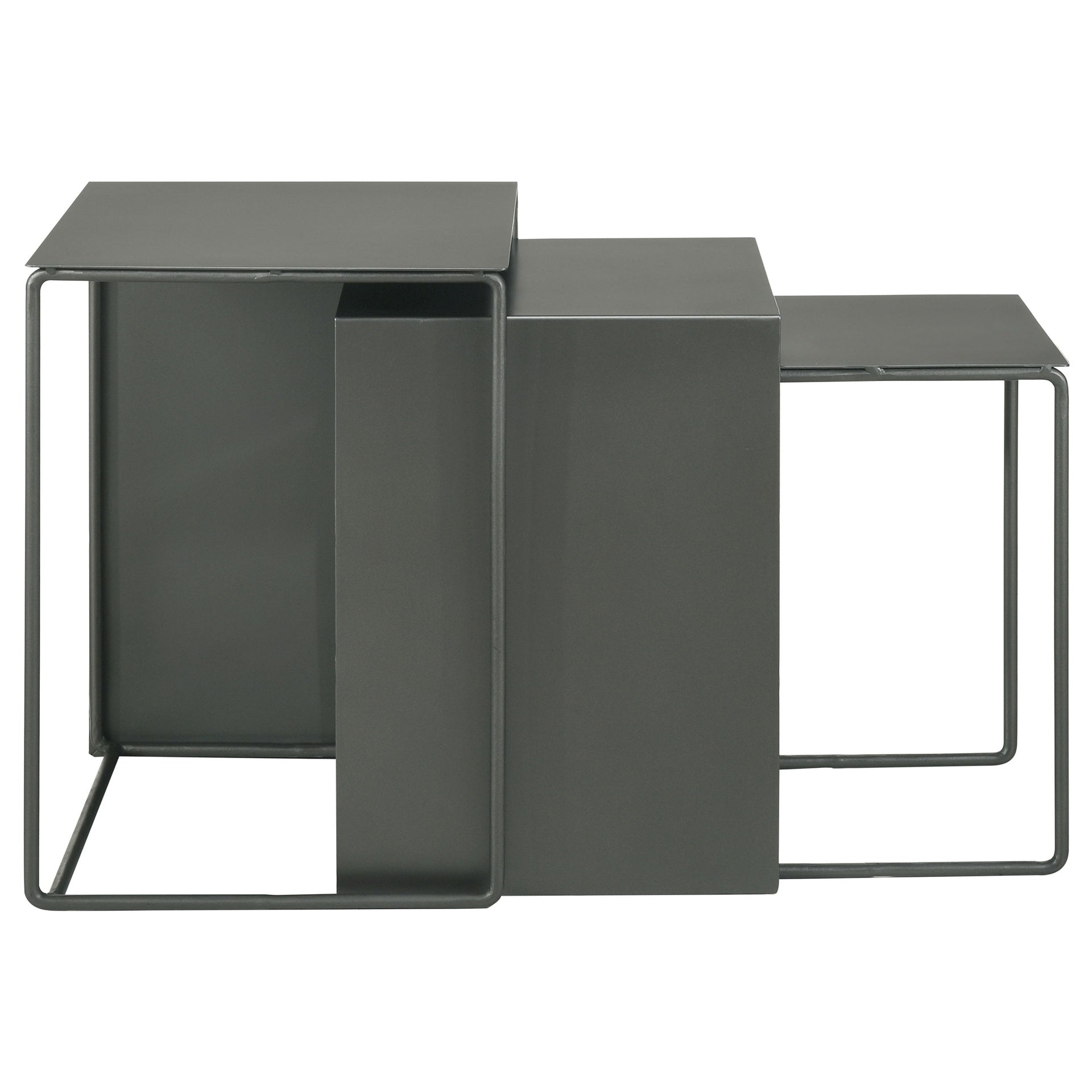 Vestal Grey 3-piece Rectangular Metal Table Set