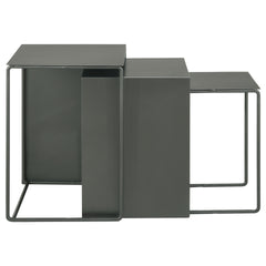 Vestal Grey 3-piece Rectangular Metal Table Set