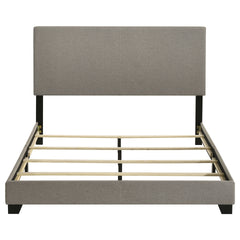 Efram Taupe Upholstered Queen Panel Bed