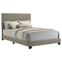 Efram Taupe Upholstered Full Panel Bed