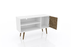 TV Stand in Natural and White