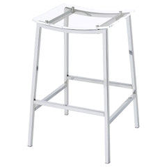 Staten Chrome Backless Bar Stool (Set of 2)