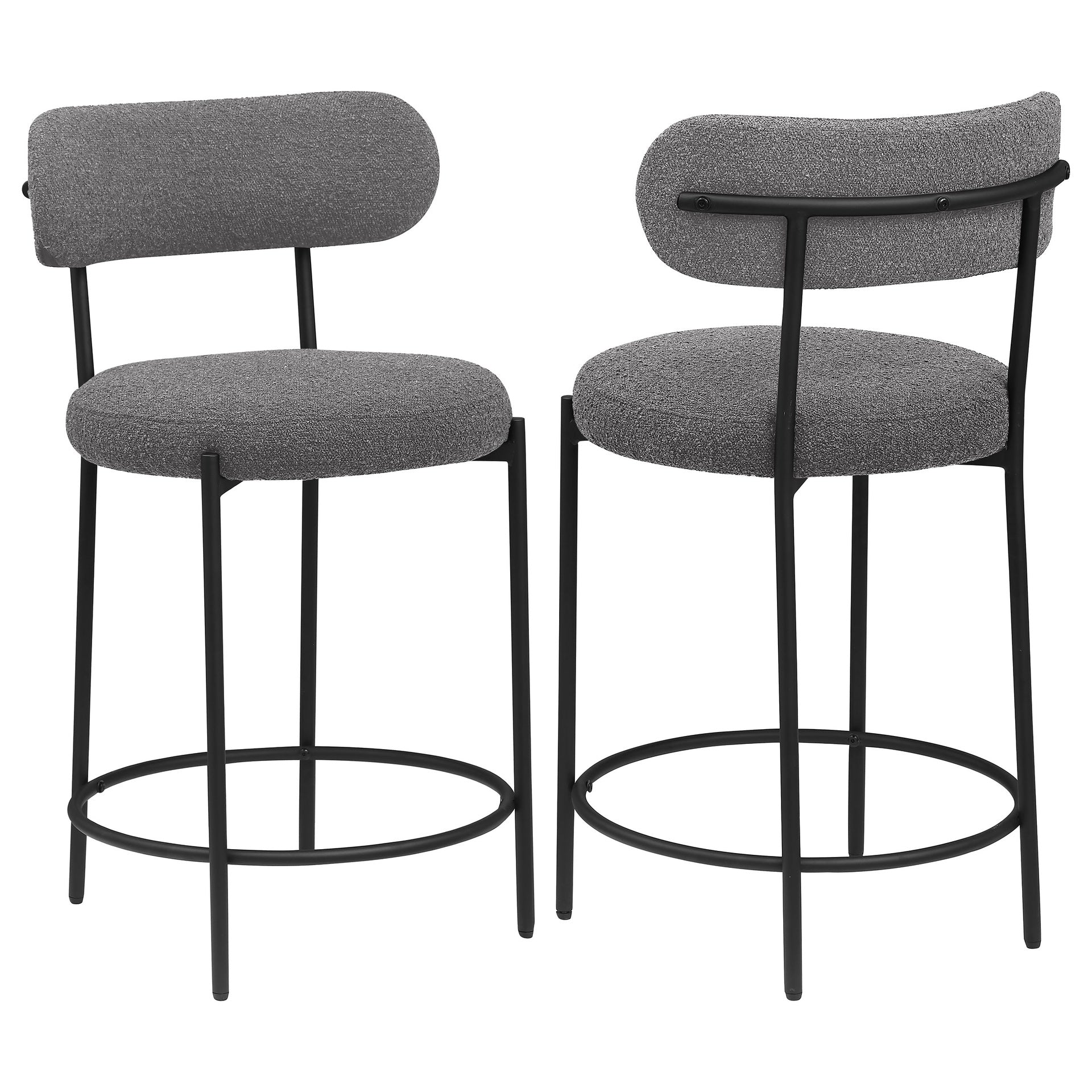 Concord Grey Boucle Upholstered Counter Chair (Set of 2)