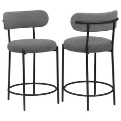Concord Grey Boucle Upholstered Counter Chair (Set of 2)