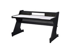 Black and White 2-Drawer Gaming Desk