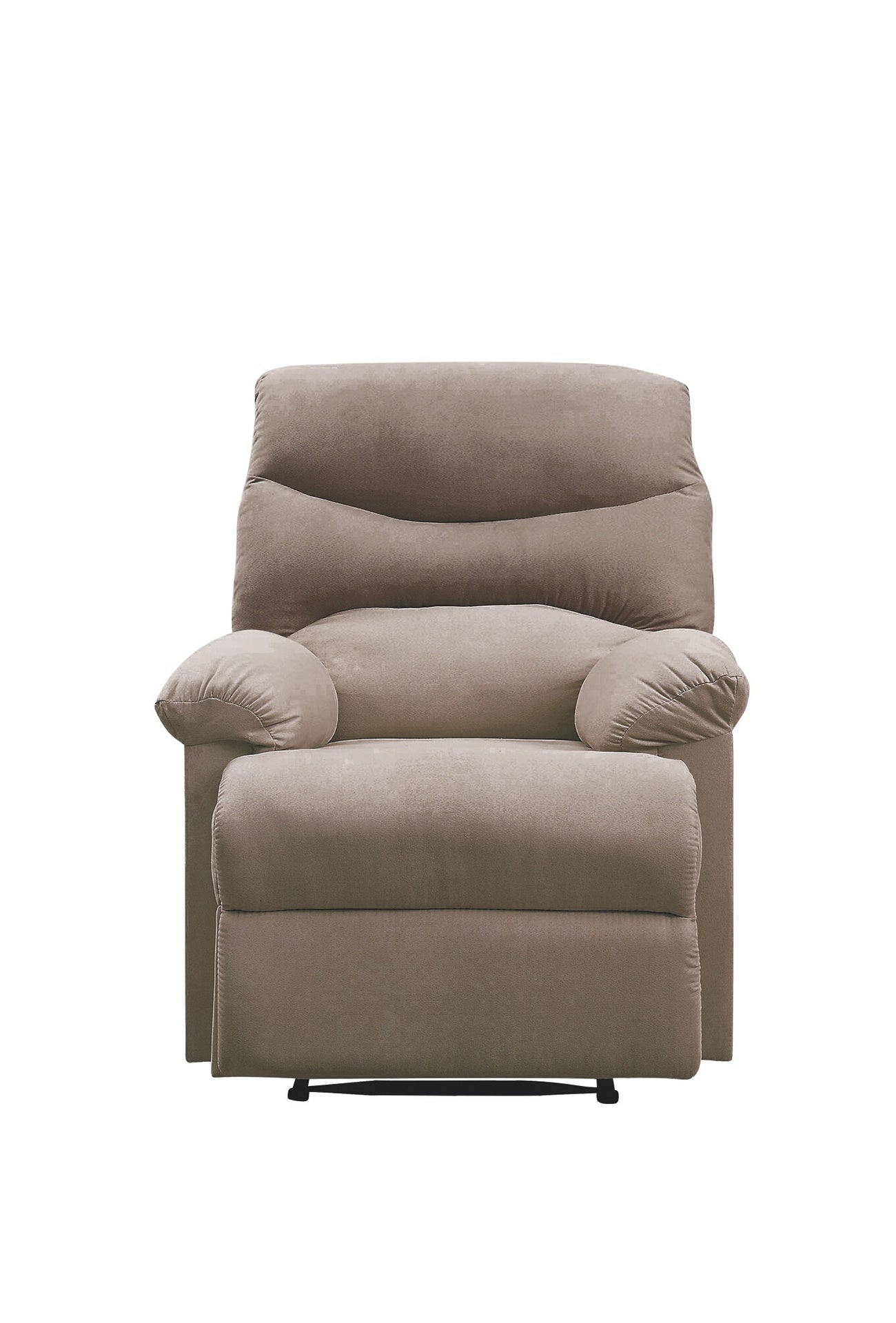 Light Brown Recliner with Pillow Top Arm