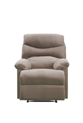 Light Brown Recliner with Pillow Top Arm
