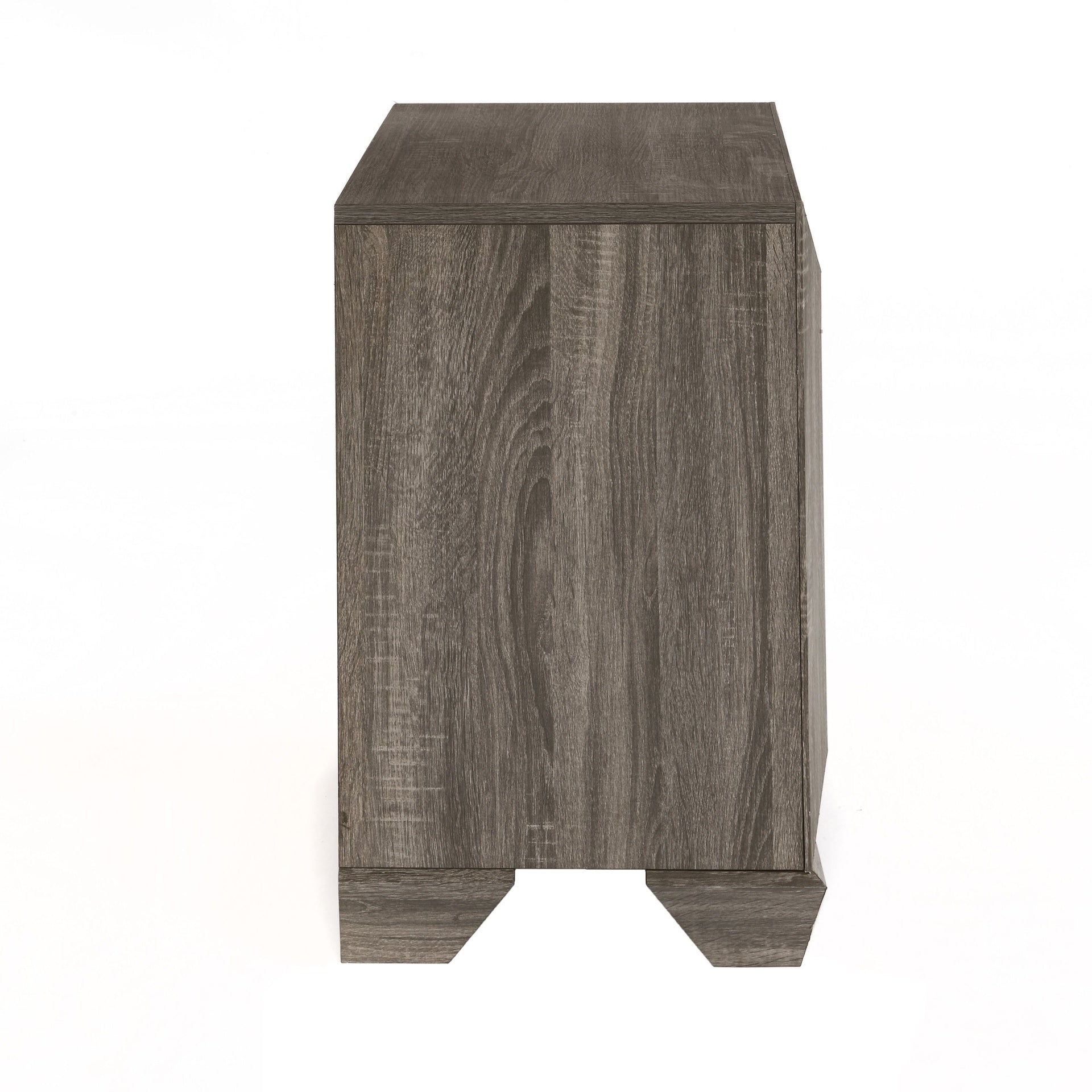 Weathered Grey Grain 2-drawer Nightstand