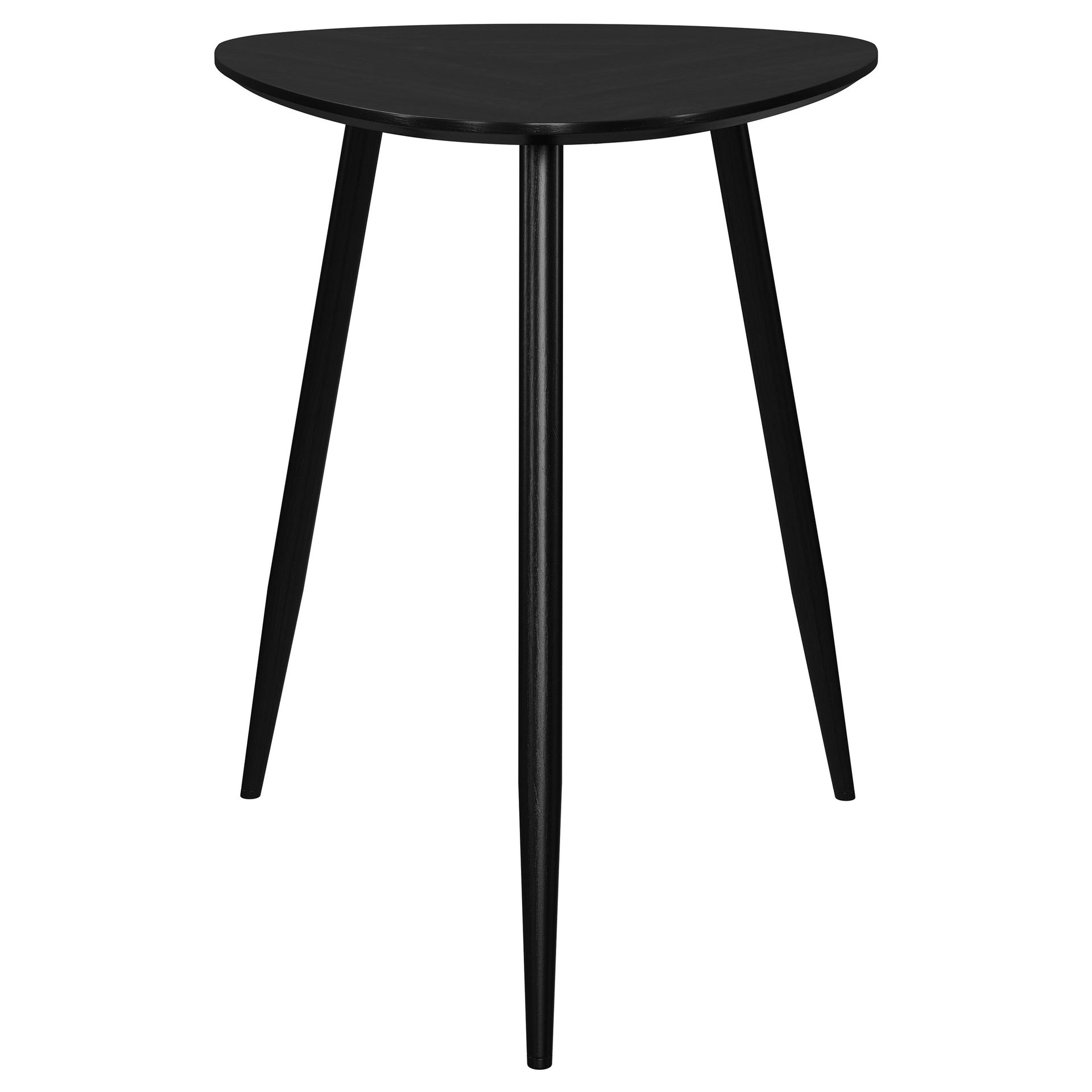 Xander Black Triangular Solid Wood End Table