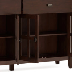 Artisan Solid Wood Large 4 Door Sideboard Buffet in Russet Brown
