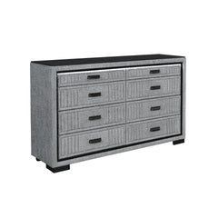 Isaiah Grey Queen 5PC Bedroom Set with 50" TV Lift-LED, Speakers and Fireplace