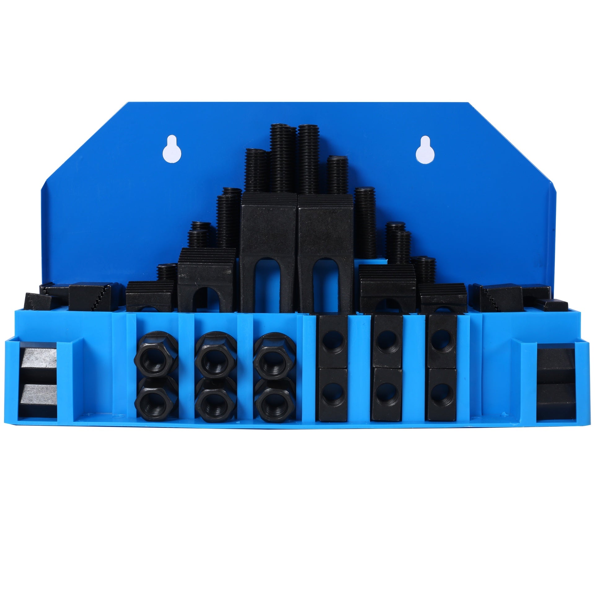 58Pc T-Slot Clamping Kit Mill Machinist Set (3/4 Table Slot 5/8-11 Stud Size) 58pcs clamping kit,5/8-11" x 3/4", blue storage box