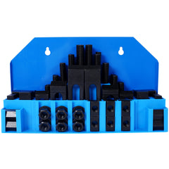 58Pc T-Slot Clamping Kit Mill Machinist Set (3/4 Table Slot 5/8-11 Stud Size) 58pcs clamping kit,5/8-11" x 3/4", blue storage box