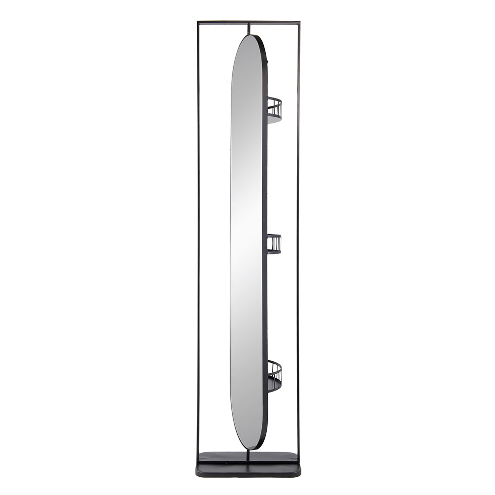 18" x 12" x78" Full Length Standing Mirror, 360° Swivel Floor Mirror  for Bedroom Living Room Vanity Entryway