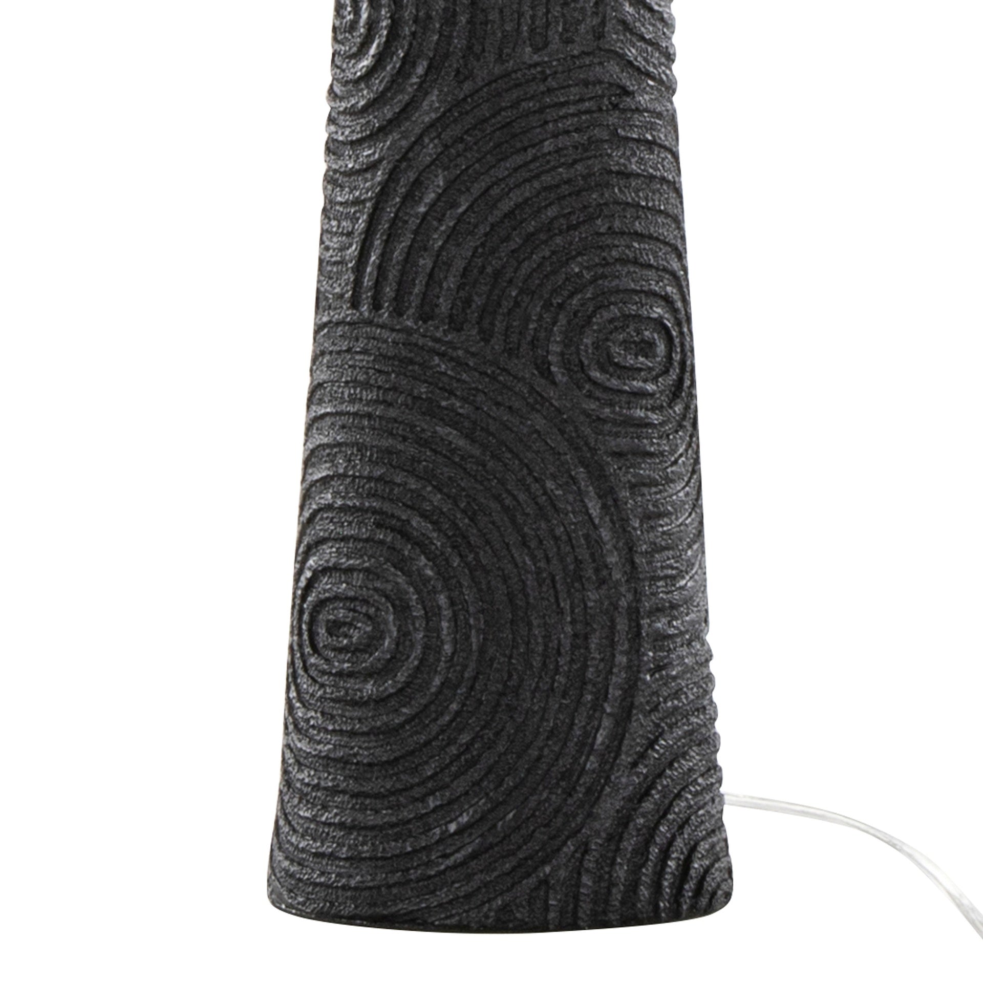 Kona 31" Contemporary Polyresin Table Lamp in Matte Black Polyresin, Modern Brass and Natural Linen Shade from Grandview Gallery by LumiSource - Set of 2