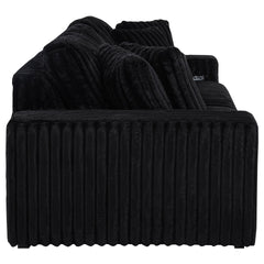 Clifford Black Upholstered Dual Power Chaise Sofa