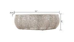 T3601-50 Oval Coffee Table Silver      same as G150108426  (NJ inventory)